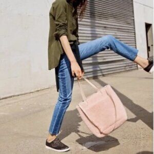 Madewell High Rise Slim Boyfriend Denim Jeans Two Tone Tuxedo Stripe, Sz 26